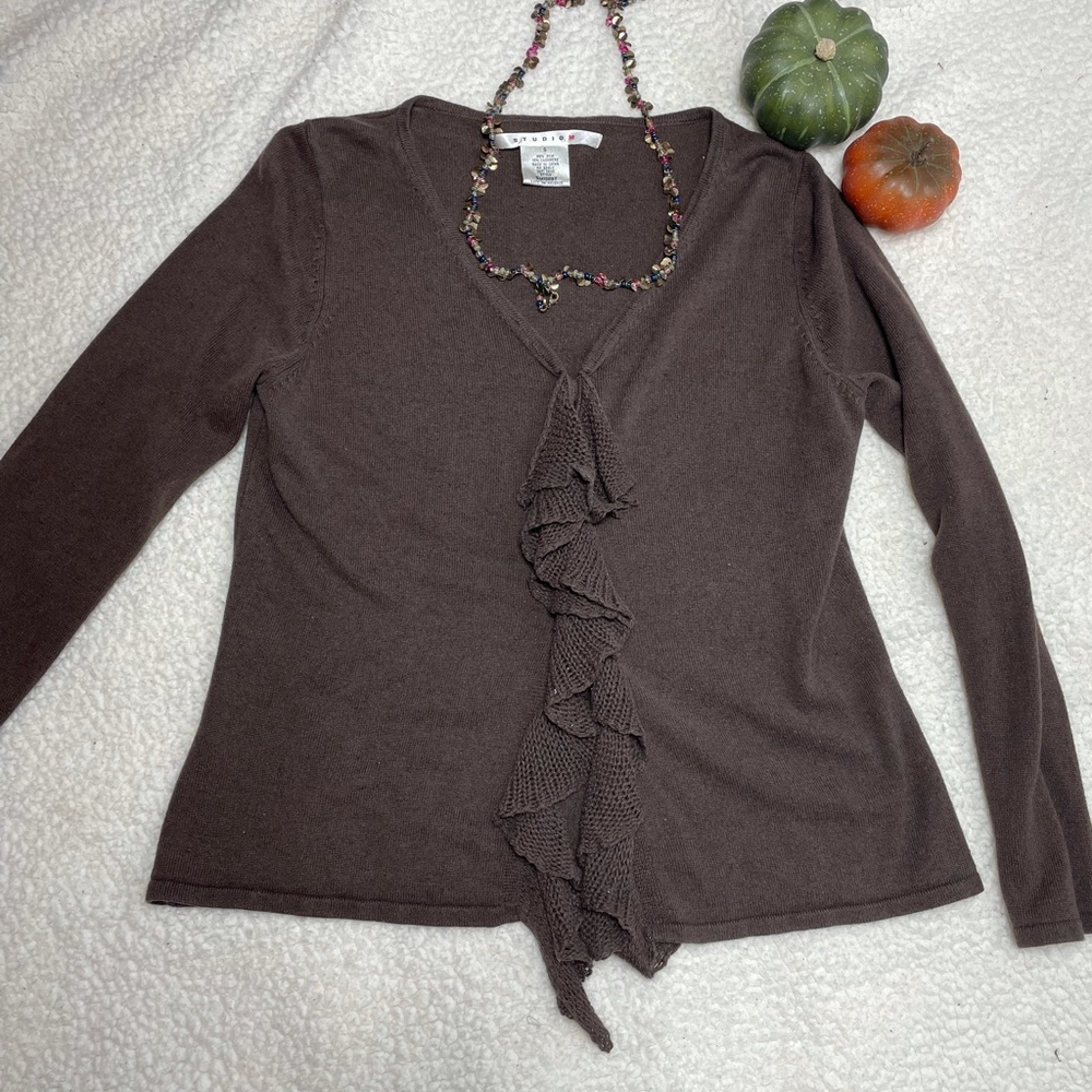 Studio M jacket size small ,brown.